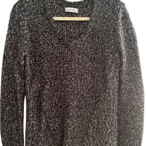 Calvin Klein Black & White V-Neck Sweater